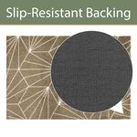 JVL Geo Brown Mega Mat 50cm x 75cm