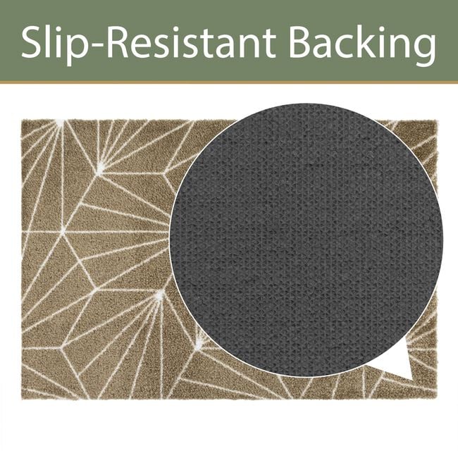 JVL Geo Brown Mega Mat 50cm x 75cm