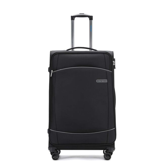 Large Lightweight Softcase Luggage- Midnight Black