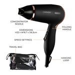 Carmen Noir Travel Hair Dryer