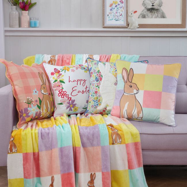 Blossom Lane Spring Blocks Throw 150cm x 200cm 