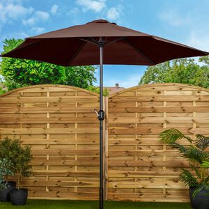 2.7M Crank Sun Parasol - Brown