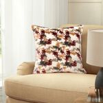 CLOUDS RED/GREY CUT VELVET 45x45 Cushion