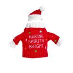 Christmas Jumper & Hat Wine Bottle Cover
