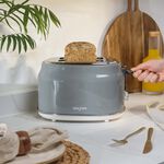 SALTER RETRO GREY CURVED BODY 2 Slice Toaster
