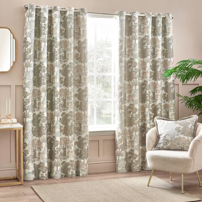 WYLDER WOODLANDS NATURAL  90x90 Curtain