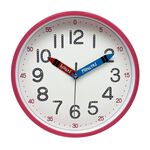CHILDRENS WALL CLOCK Pink 20cm