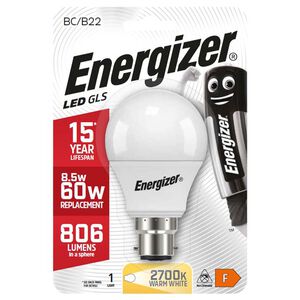 Energizer GLS B22 LED Bulb Opal 9.2W (EQ60W)