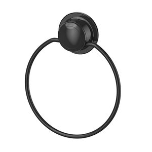 Black Towel Ring with Suction Fix