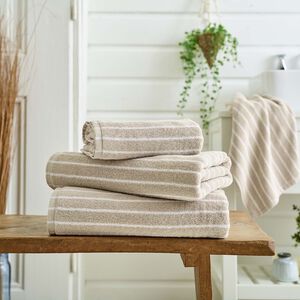 Deyongs Malmo Stripe Hand Towel Stone/White