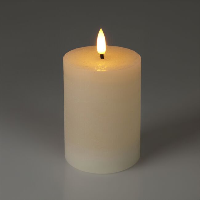LED Pillar Candle Ivory - 7,5x10cm