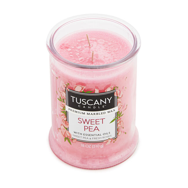 Tuscany Double Wick Candle Sweet Pea 18oz