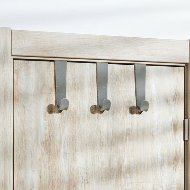 Skinny Velvet 3PK Grey Overdoor Hooks