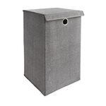 Tweed Dark Grey Foldable Laundry Hamper