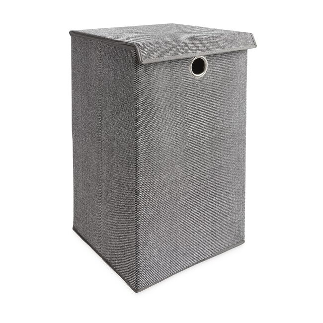 Tweed Dark Grey Foldable Laundry Hamper