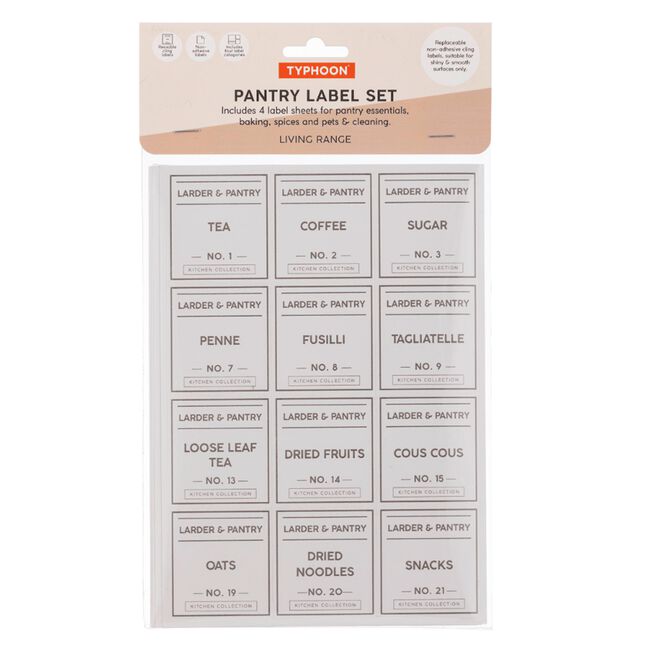 Typhoon Pantry Label Set - 4 Sheets