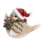 Light Up Robin With Santa Hat