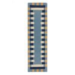 KAI WOOL BORDER BLUE/ YELLOW 60x230cm Runner