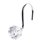 Crystal Chrome Shower Hooks - 12pk