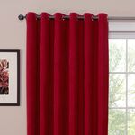 BLACKOUT & THERMAL CORDUROY RED 66x72 Curtain