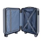 Cabin Size Lightweight Hardshell Luggage - SIlver