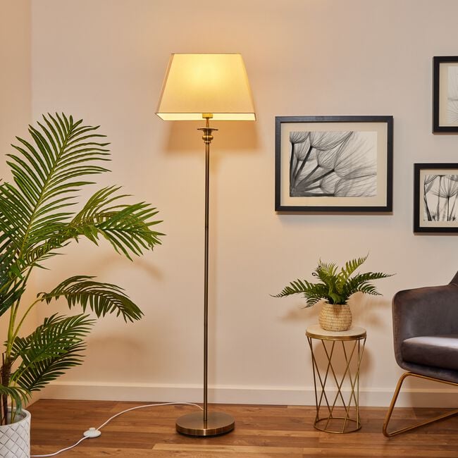 Alexandra Floor Lamp Antique Brass