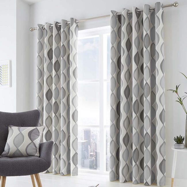 FUSION LENNOX GREY 66X54 Curtain 