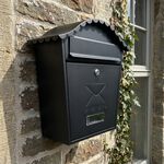 Postplus Traditional Letterbox Matt Black