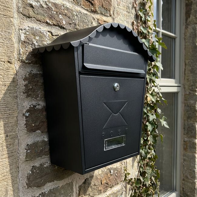 Postplus Traditional Letterbox Matt Black