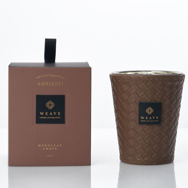 Ambianti Weave Moroccan Amber 360g Candle