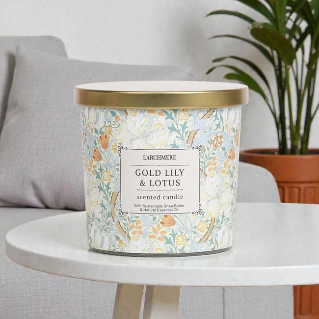 Larchmere Heritage Gold Lily & Lotus Candle