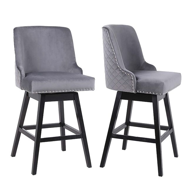 CHELSEA BARSTOOL Velvet Grey 