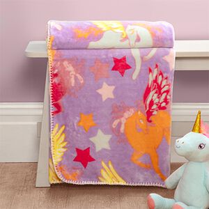 Unicorn Sky City 120cm x 150cm Throw