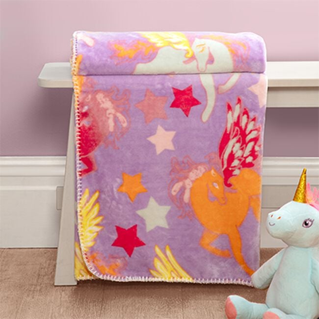 Unicorn Sky City 120cm x 150cm Throw