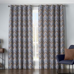 OMBRE CHEVRON NAVY 66x72 Curtain