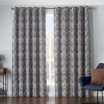 OMBRE CHEVRON NAVY 66x72 Curtain