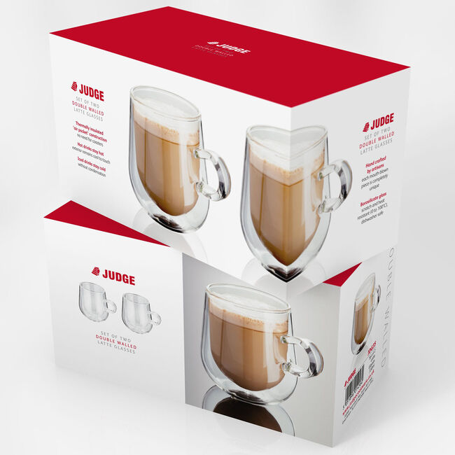 Judge 2 Double Wall 275ml Latte Glass Coffee Cup