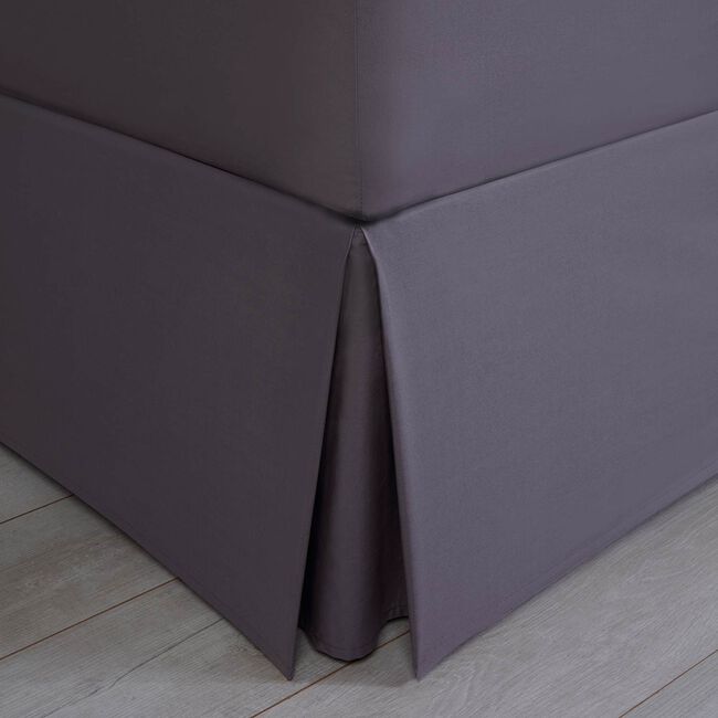 SINGLE BASE VALANCE 200 Threadcount Cotton Grey 4A