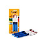 Bic 4 Colour Grip Ballpoint Pens 3 Pack