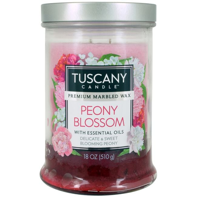 Tuscany Triple Pour Candle Peony Blossom 18oz
