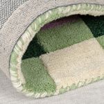 KAI WOOL BORDER GREEN/ PURPLE 160X230cm Rug