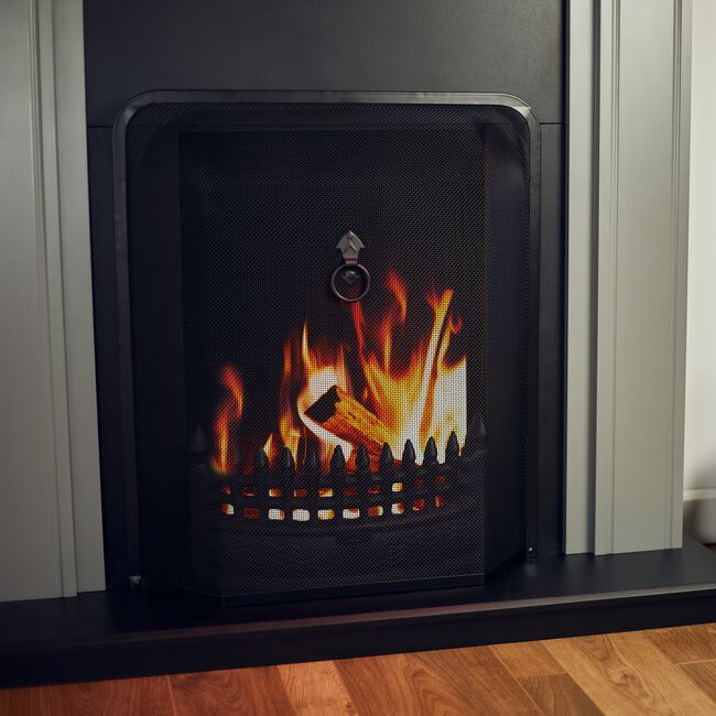 De Vielle Rectangular Fire Guard Classic Black 