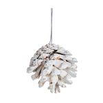Snowy Pine Cones Tree Decorations - 12 Pack