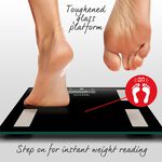 Salter BMI Analyser Black Glass Bathroom Scale