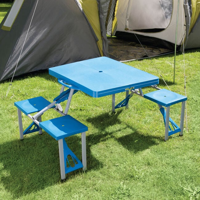 Folding Picnic Table With 4 Seats