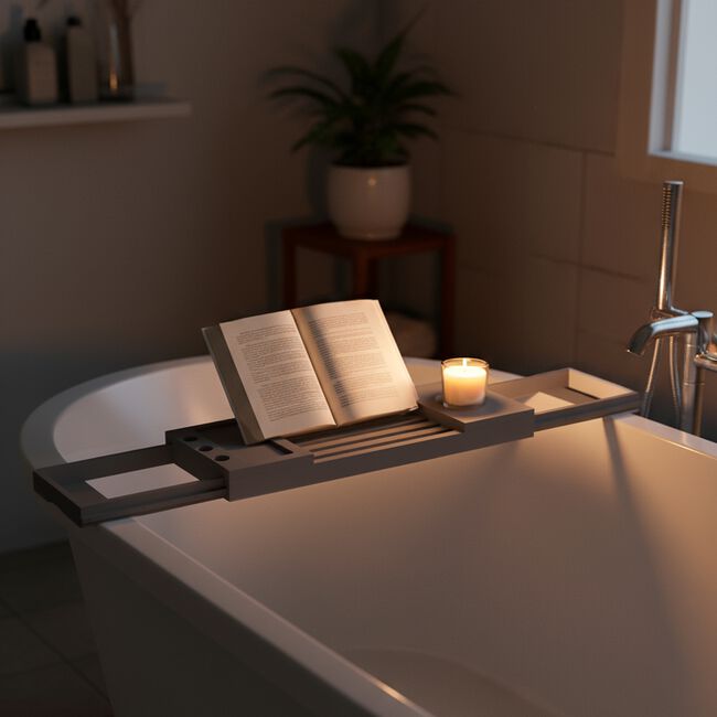 HAMPTON GREY Bath Rack