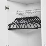 Skinny 10 Pack  Black Hangers with Anti Slip