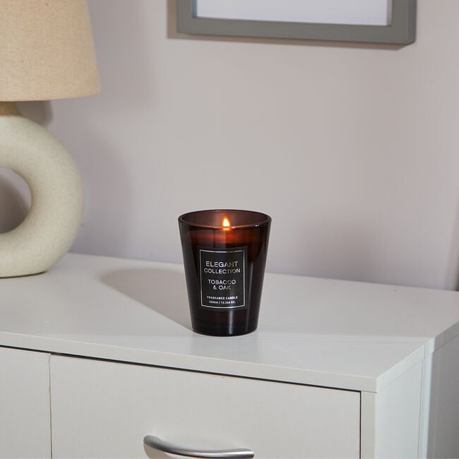 Elegant Collection Candle 350g - Tobacco & Oak