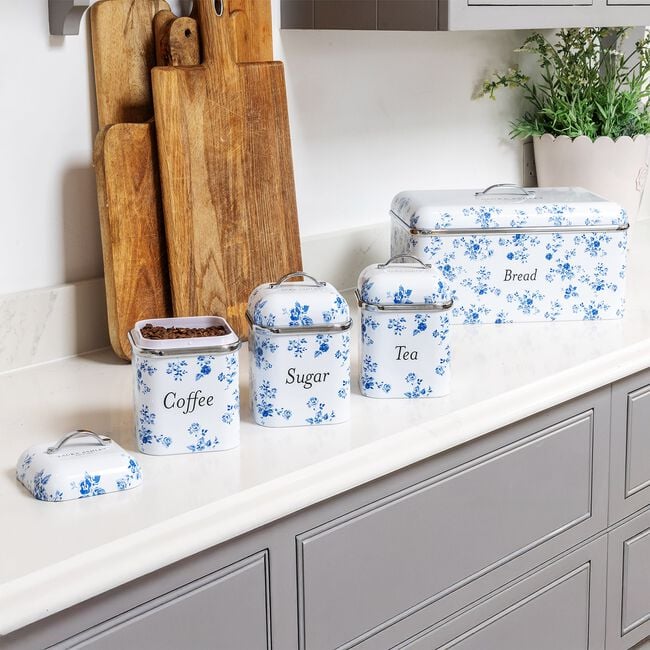 Laura Ashley China Rose Set Of 3 Canisters