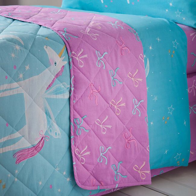 Unicorn Bows Bedspread 200cm x 220cm